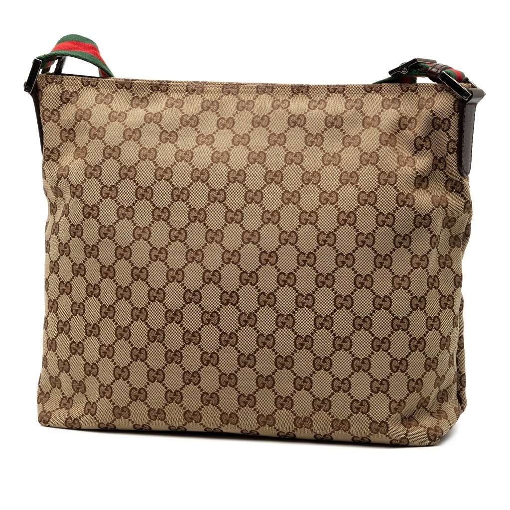 Gucci GG Canvas Web Crossbody Beige Very good condition - Back View