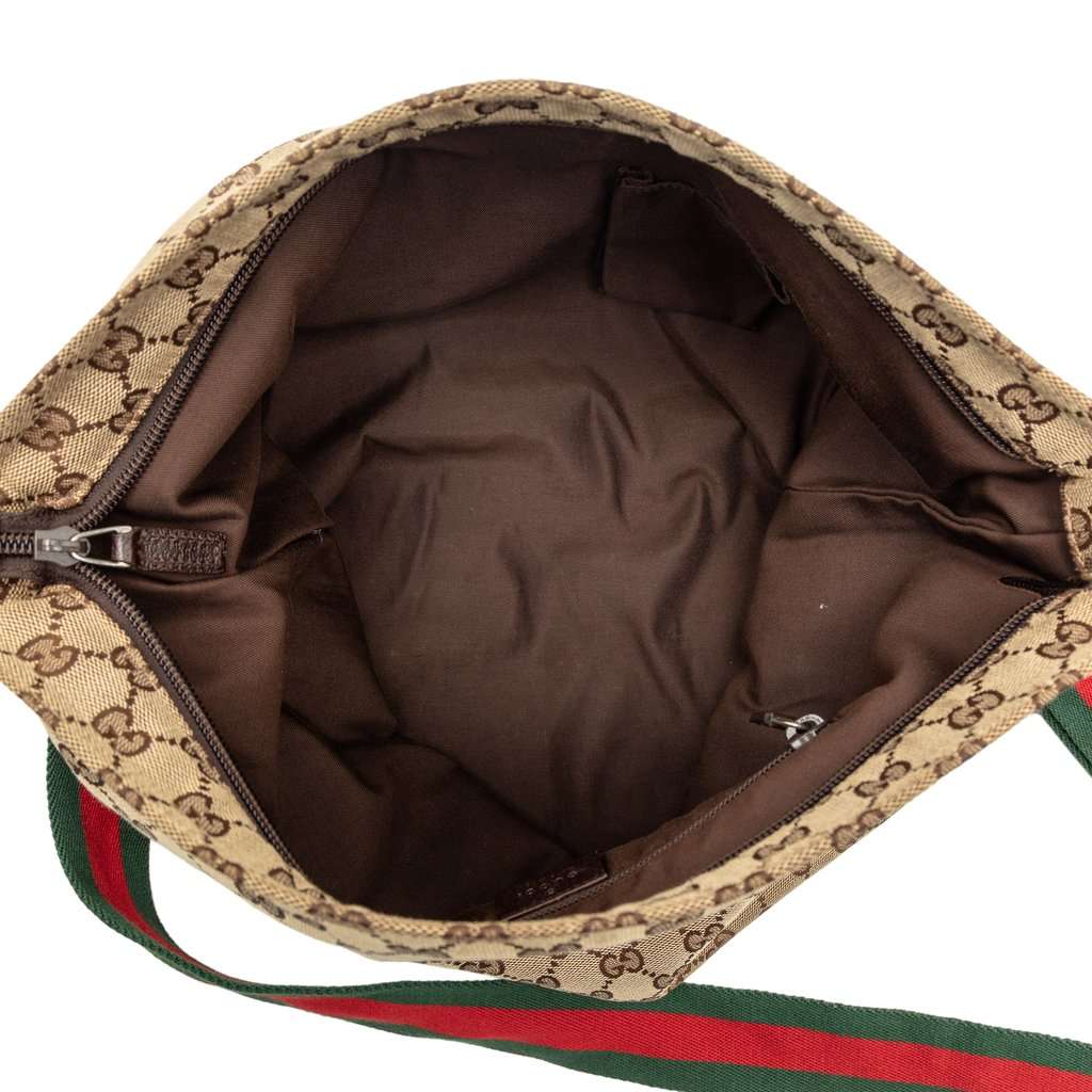 Gucci GG Canvas Web Crossbody Beige Very good condition - Model View