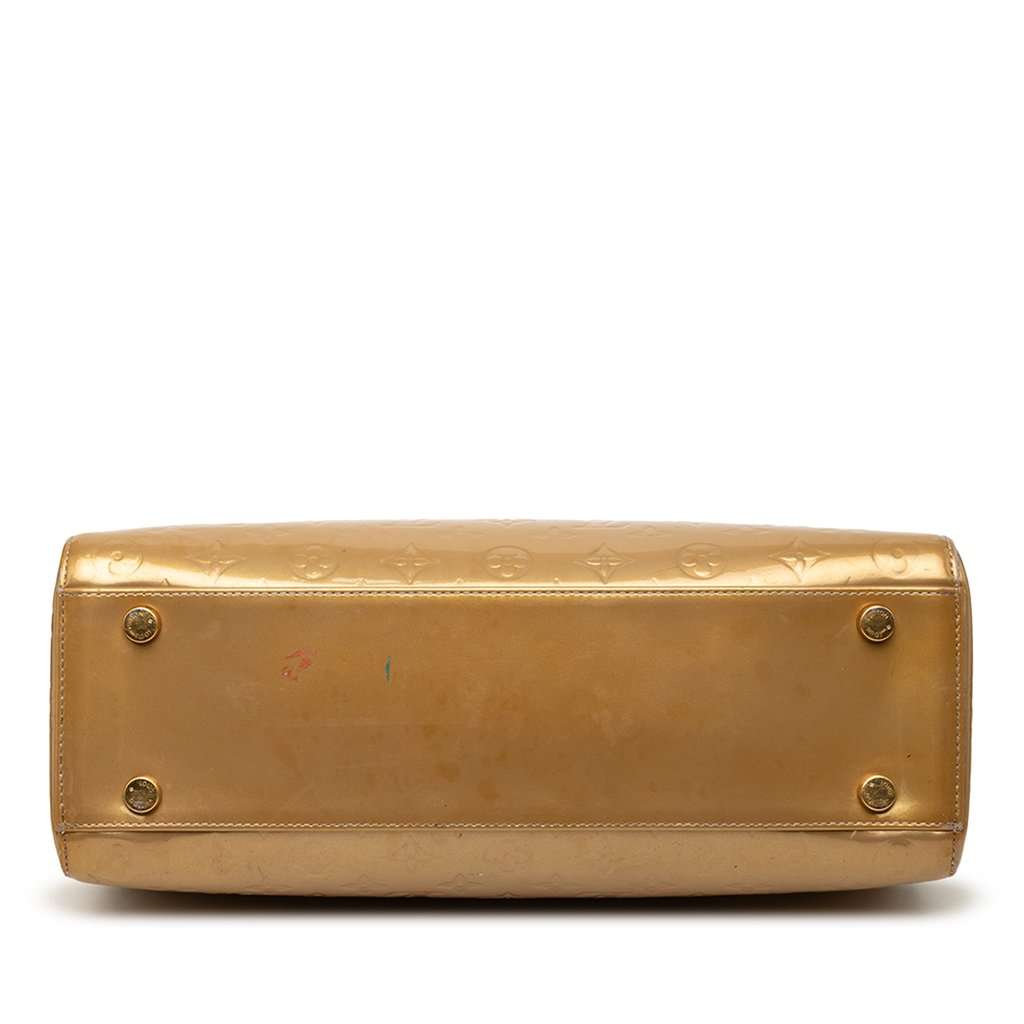 Louis Vuitton Monogram Vernis Brea MM Gold Leather Good condition - Inside View