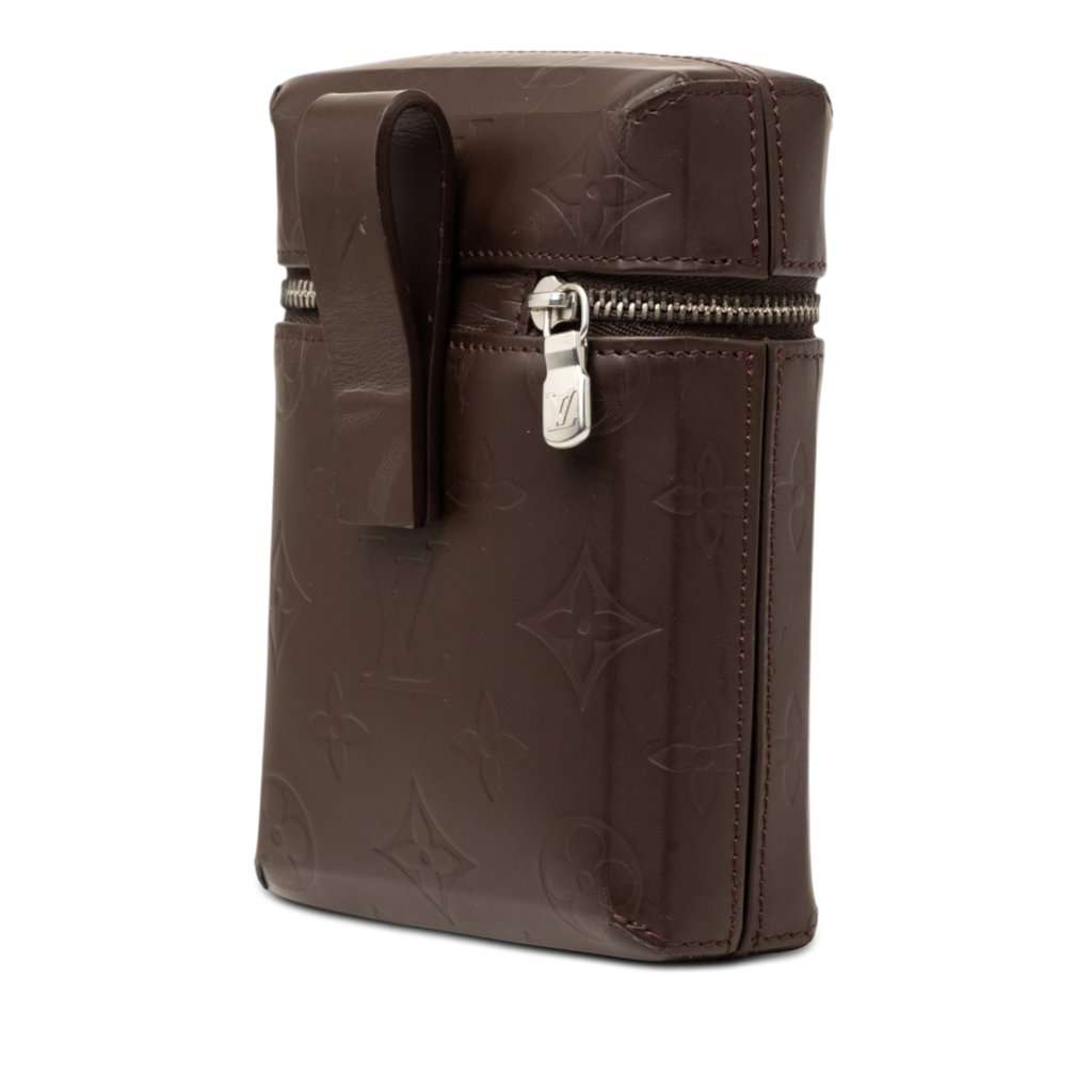 Louis Vuitton Monogram Glace Ray Belt Pouch Brown Leather Very good condition - Back View