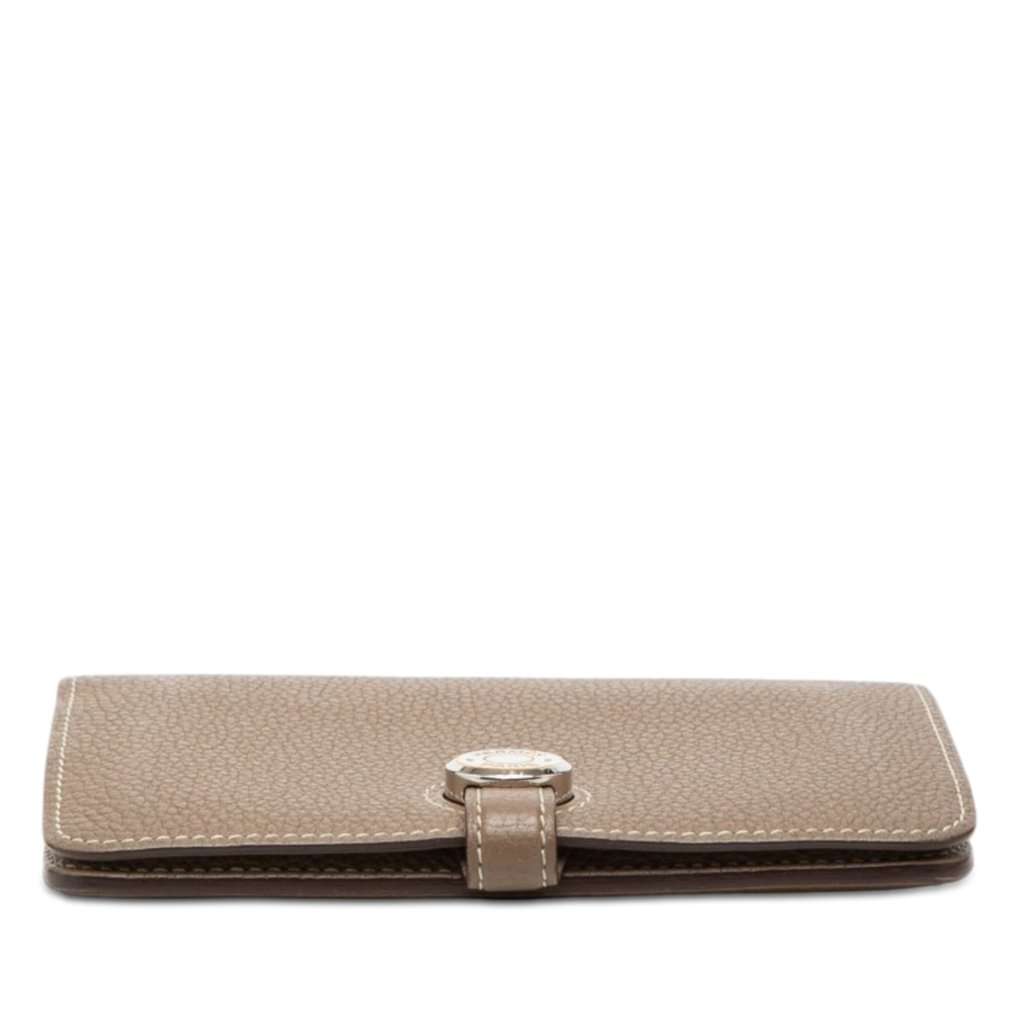 Hermès Togo Dogon Compact Wallet Brown Leather Very good condition - Inside View
