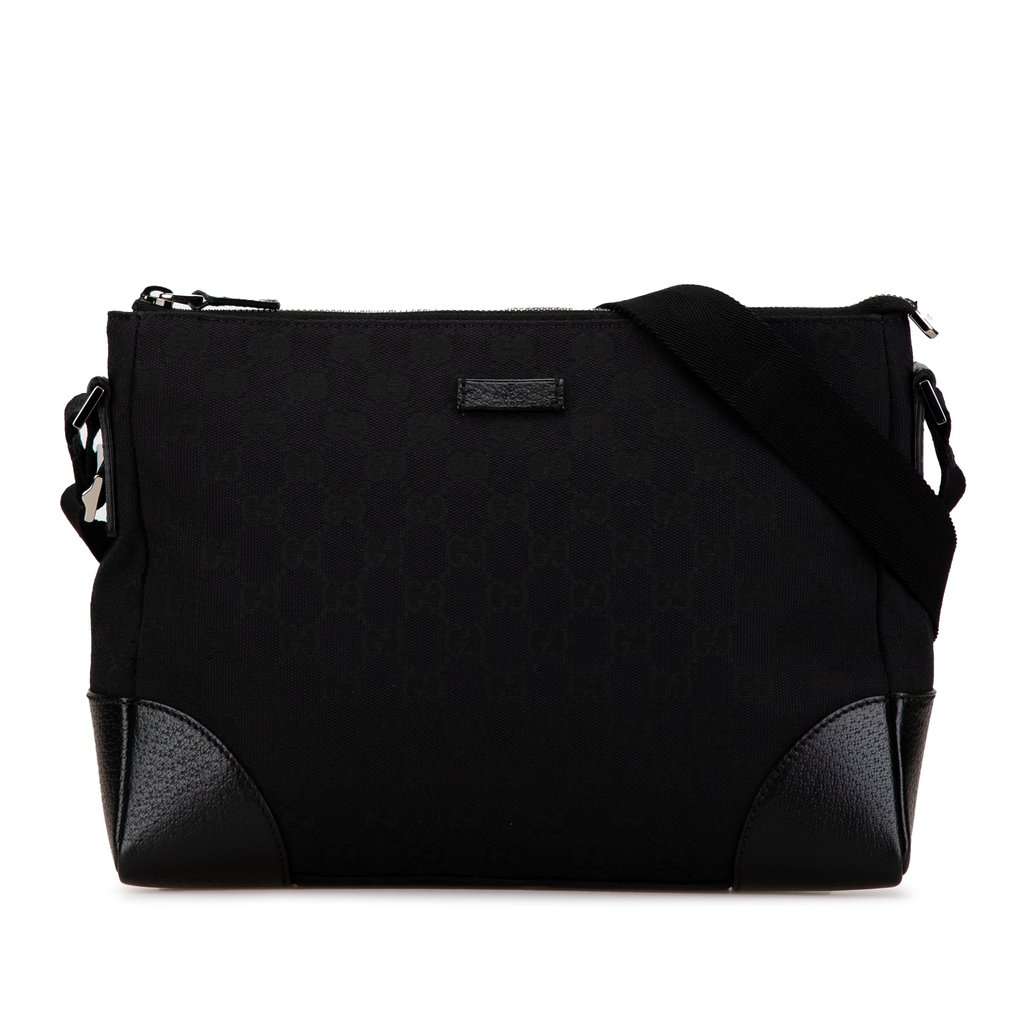 Gucci GG Canvas Crossbody Black Very good condition - Front View