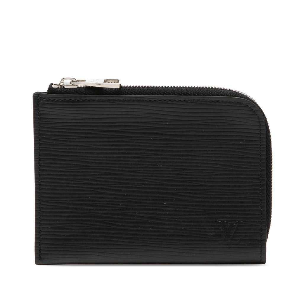 Louis Vuitton Epi Coin Pouch Black Leather Very good - Front View