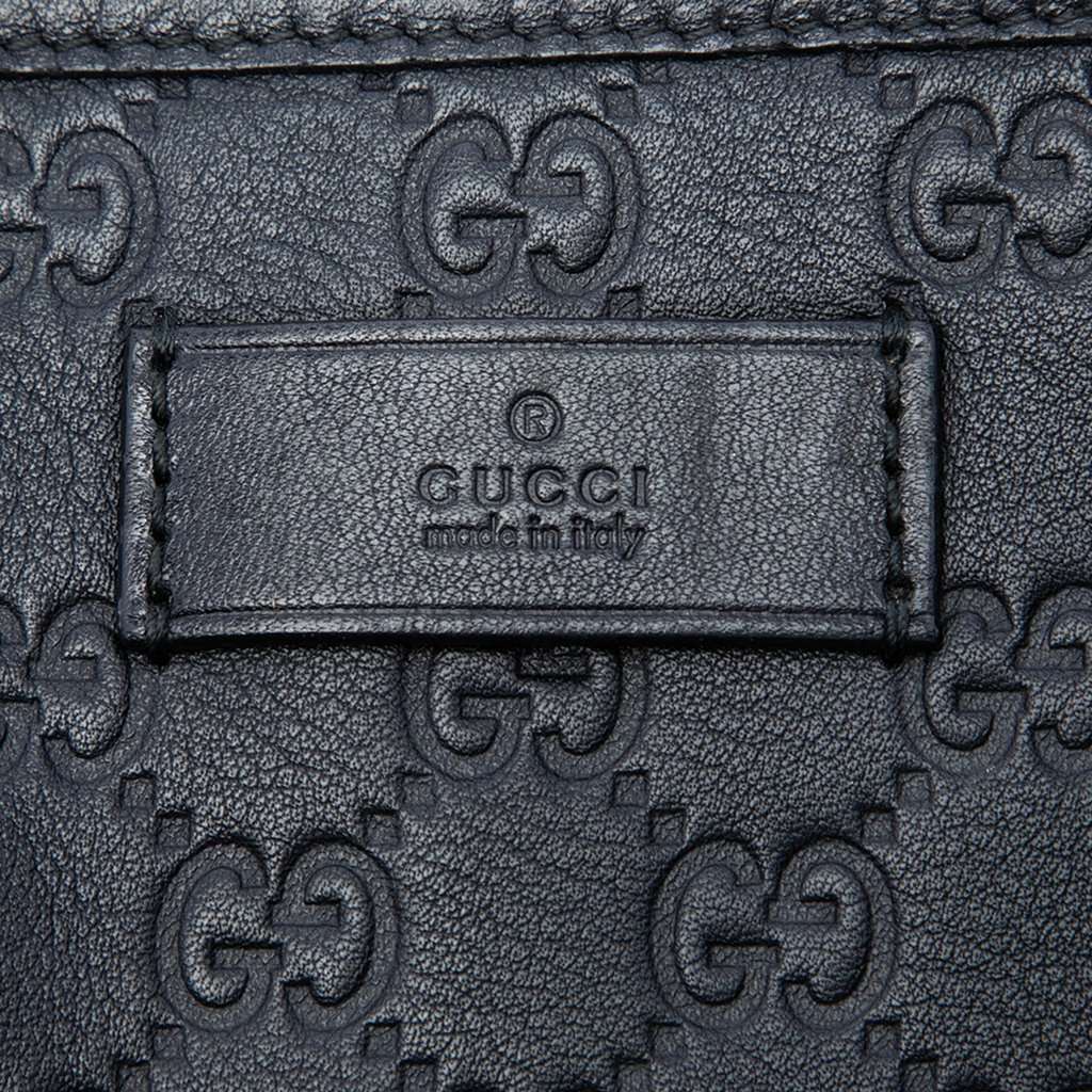 Gucci Medium Guccissima Tote Black Leather Very good condition - Box View
