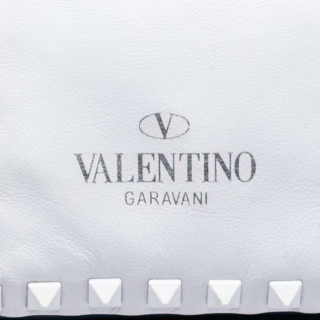 Valentino Small Bicolor Leather Rockstud Double Handle Tote Blue Leather Very good condition - Box View