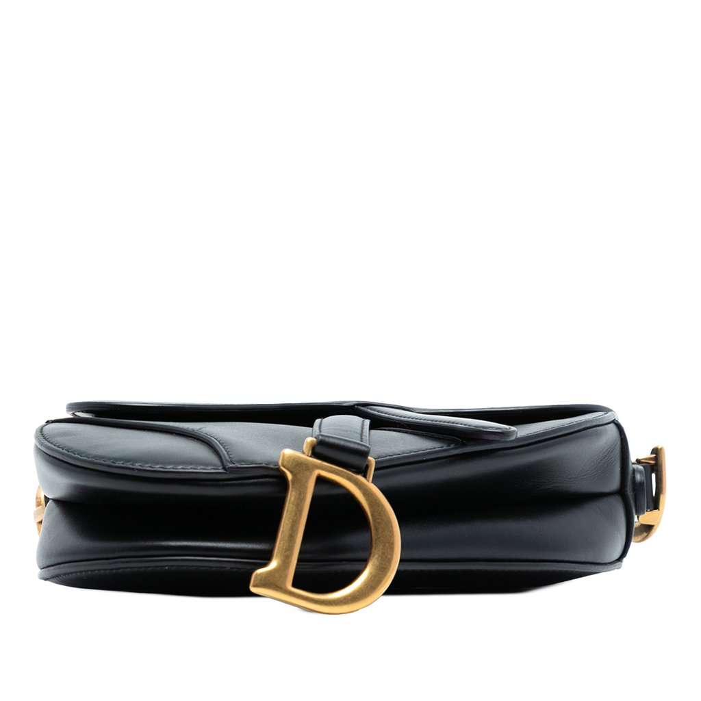 Dior Mini Smooth Calfskin Saddle Bag Black Leather Very good condition - Inside View