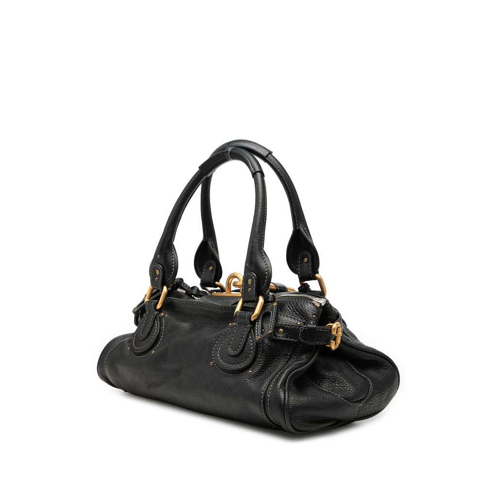 Chloé Leather Paddington Handbag Black Leather Very good condition - Back View