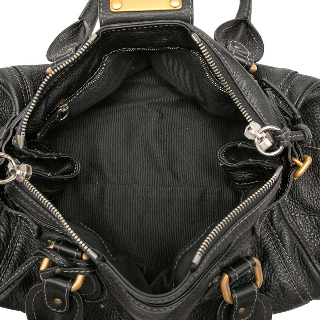 Chloé Leather Paddington Handbag Black Leather Very good condition - Model View