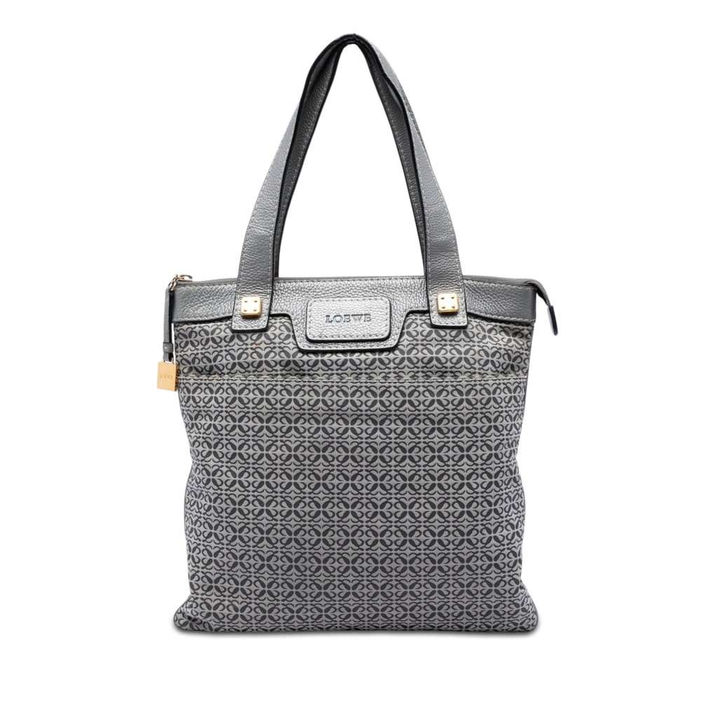 Loewe Anagram Canvas Tote Grey Very good condition - Front View