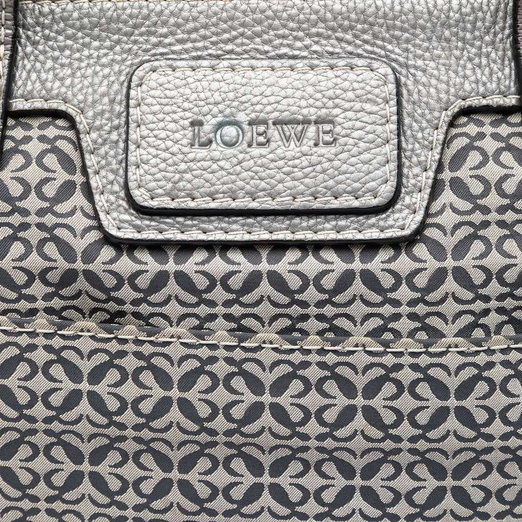 Loewe Anagram Canvas Tote Grey Very good condition - Box View