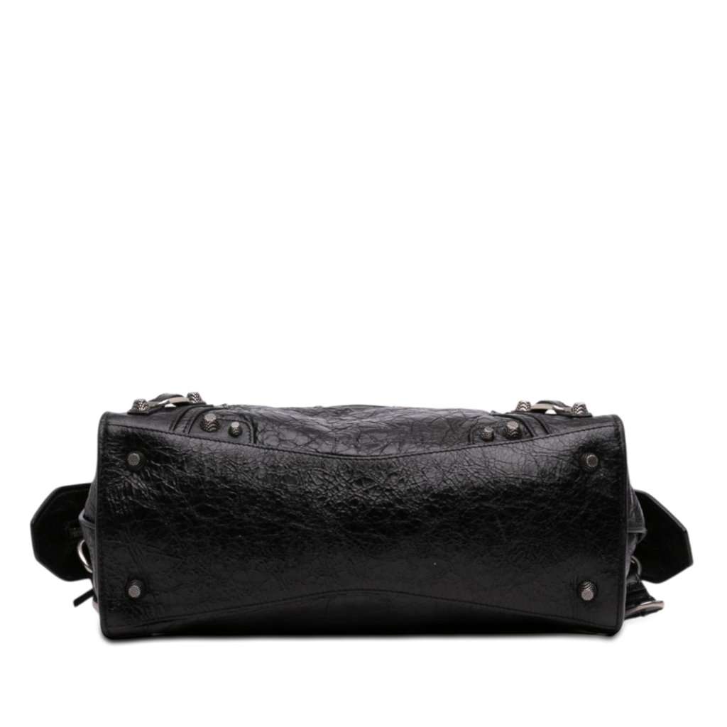 Balenciaga Lambskin Motocross Neo Cagole City Satchel Black Leather Very good - Inside View
