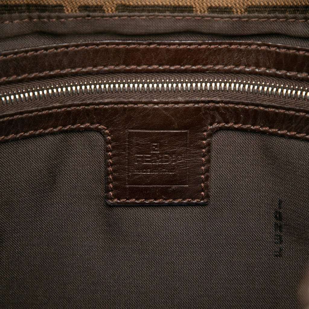 Fendi Zucca Canvas Shoulder Bag Brown Very good condition - Box View