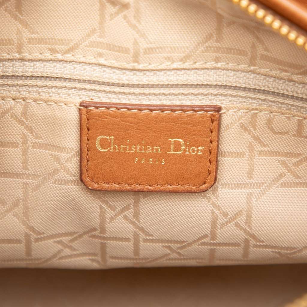 Dior Medium Lambskin Cannage Lady Dior Brown Leather Very good - Box View