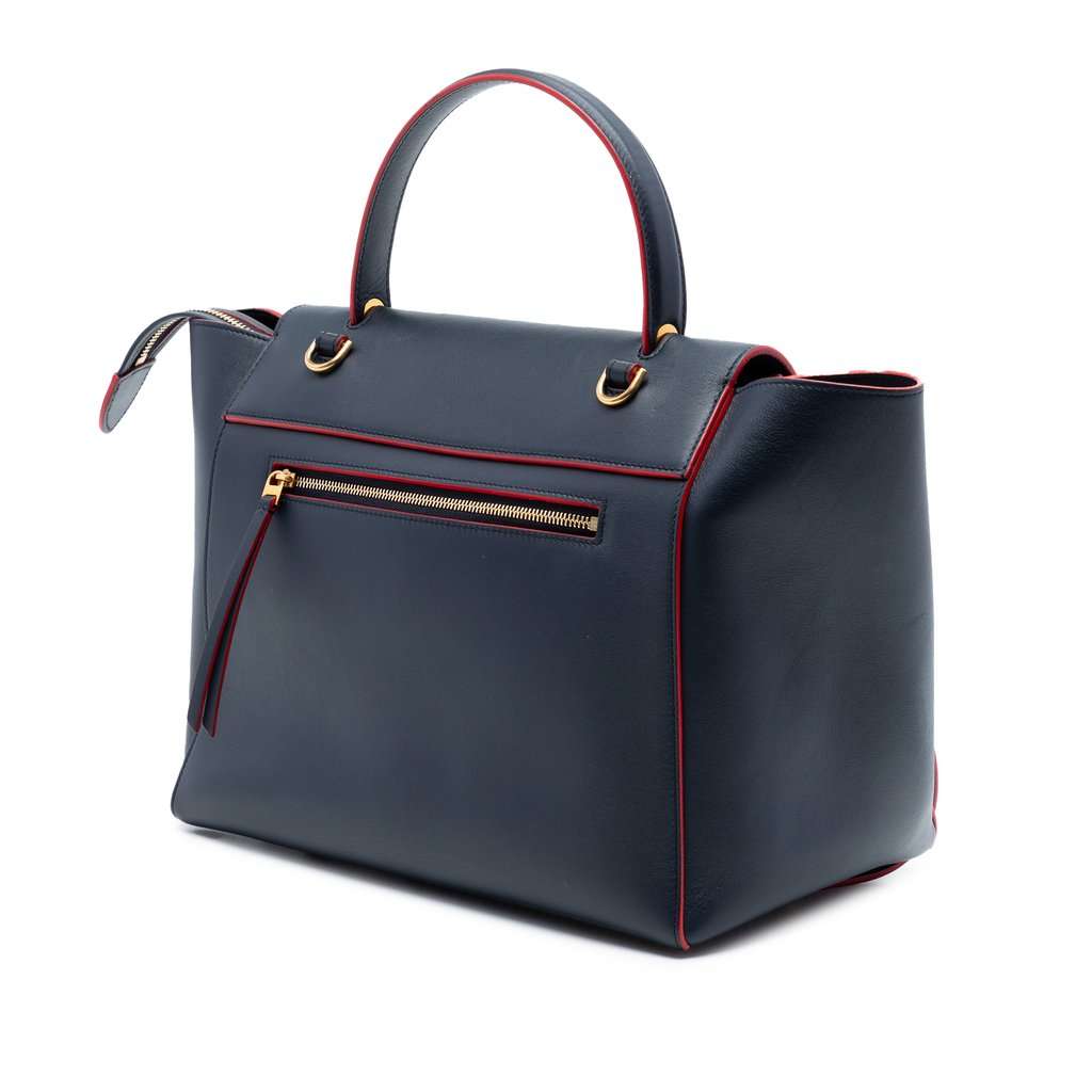 Celine Mini Smooth Calfskin Belt Bag Blue Leather Very good condition - Back View