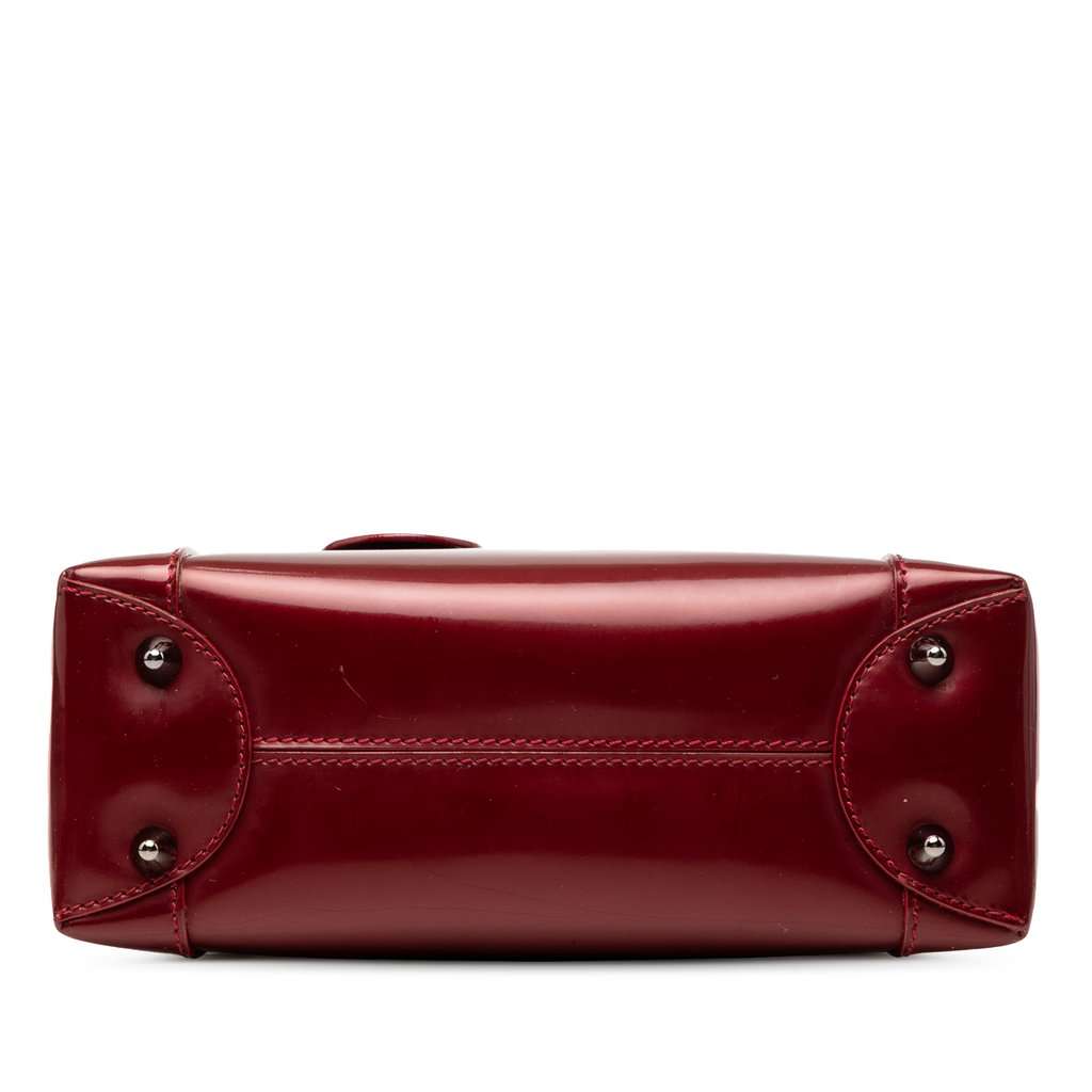Dior Patent Malice Pearl Satchel Red Leather Very good - Inside View