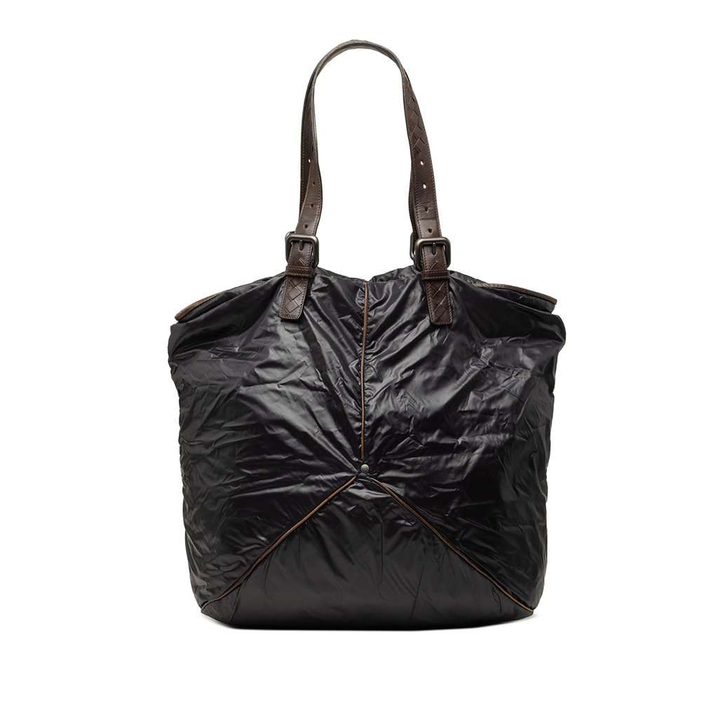 Bottega Veneta Nylon Spinnaker Tote Black Very good - Front View