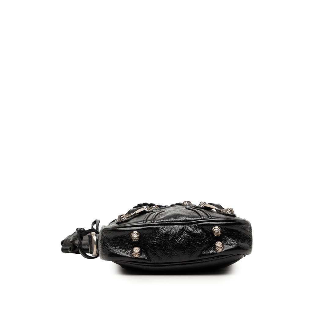 Balenciaga Lambskin Motocross Le Cagole Messenger Bag Black Leather Very good - Inside View