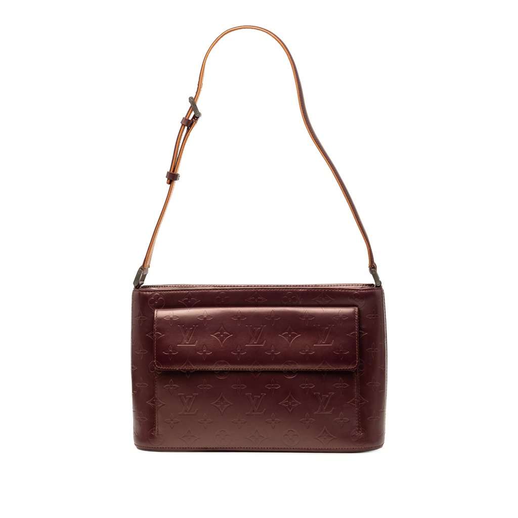 Louis Vuitton Monogram Mat Alston Red Leather Very good - Front View