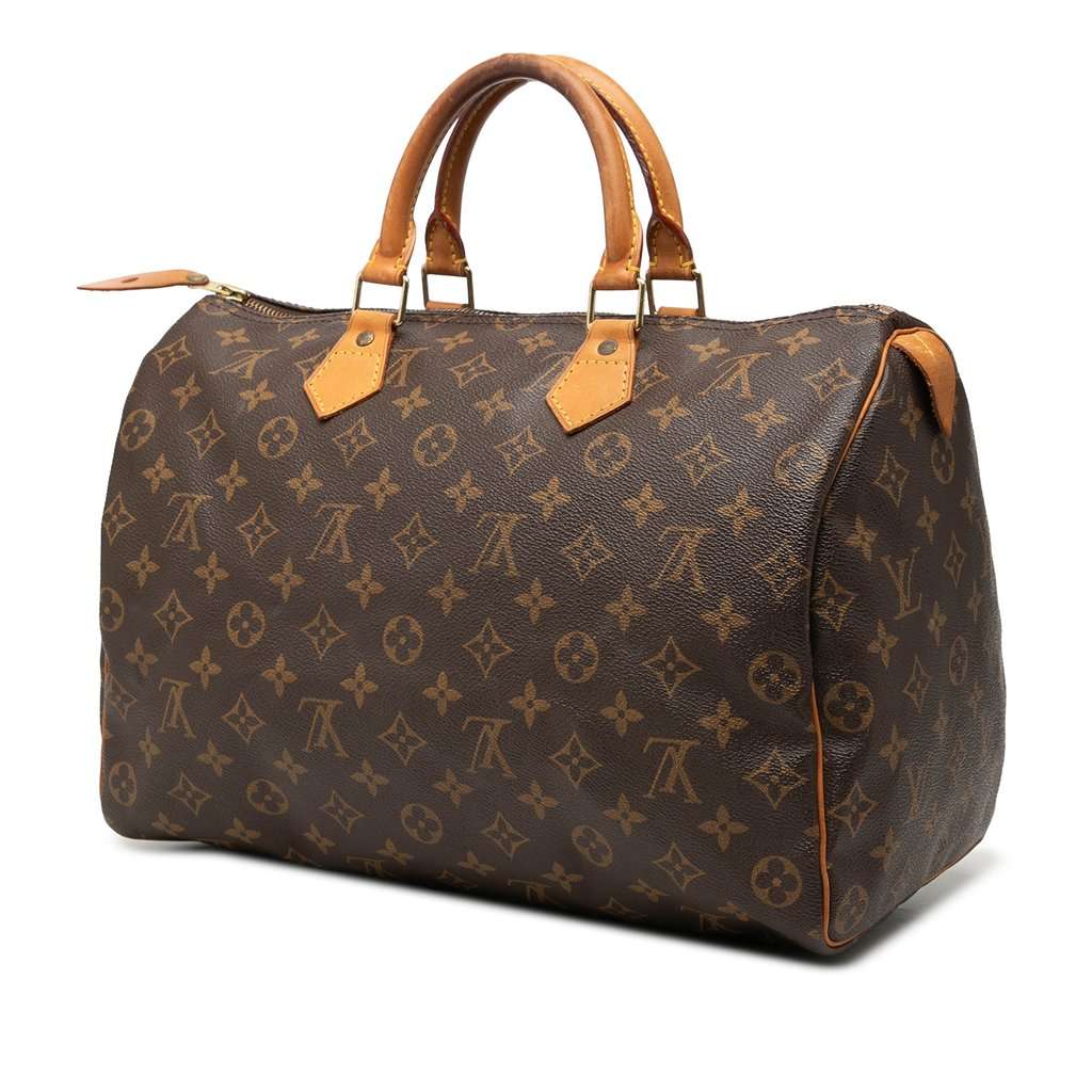 Louis Vuitton Monogram Speedy 35 Brown Very good condition - Back View