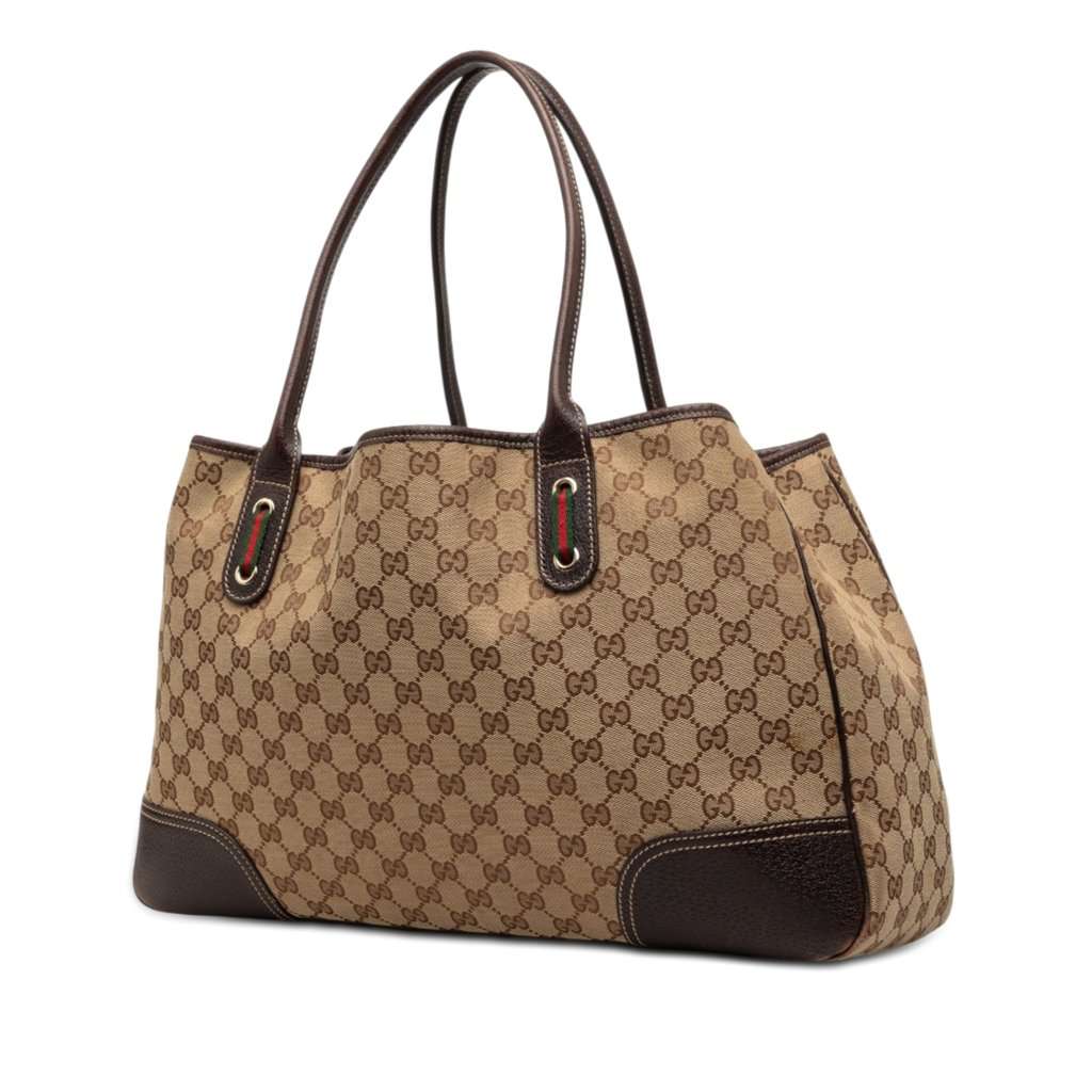 Gucci GG Canvas Princy Tote Beige Very good condition - Back View