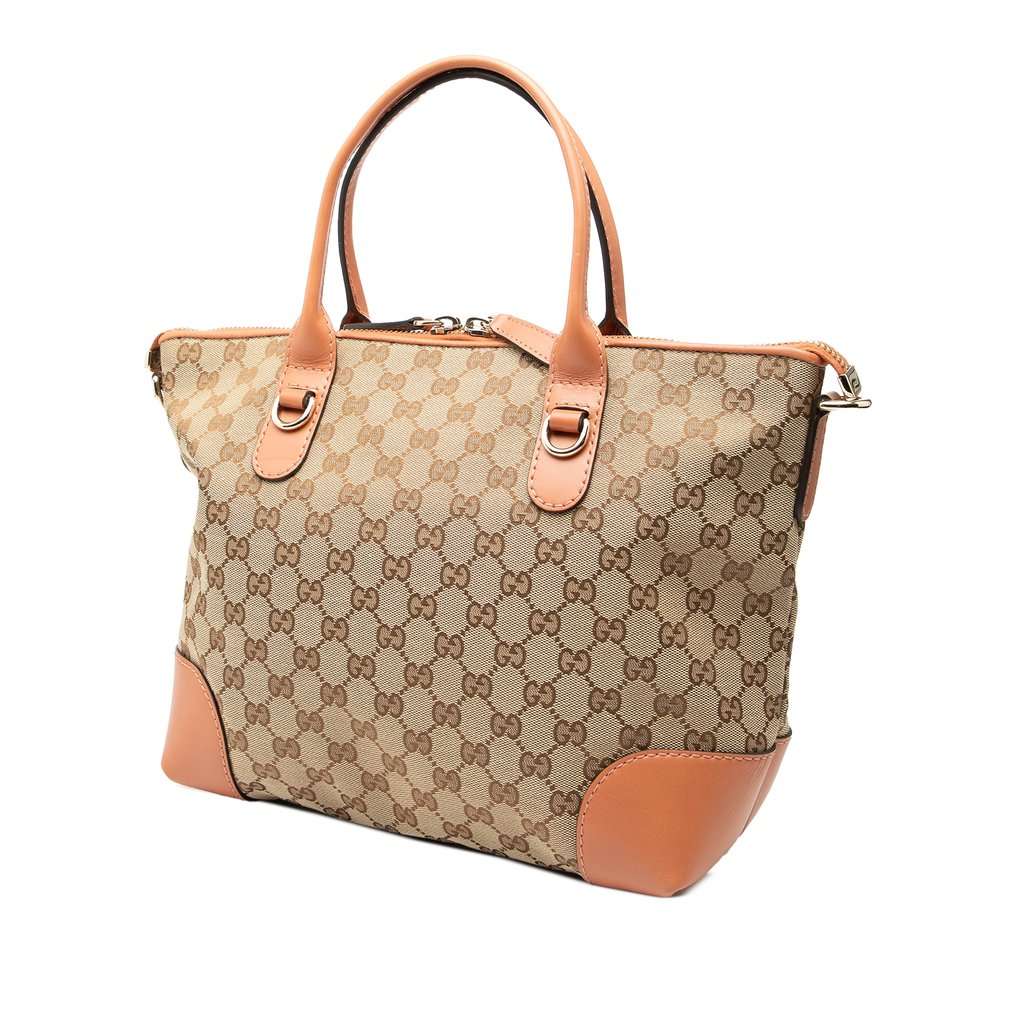 Gucci GG Canvas Heart Bit Satchel Beige Very good - Back View