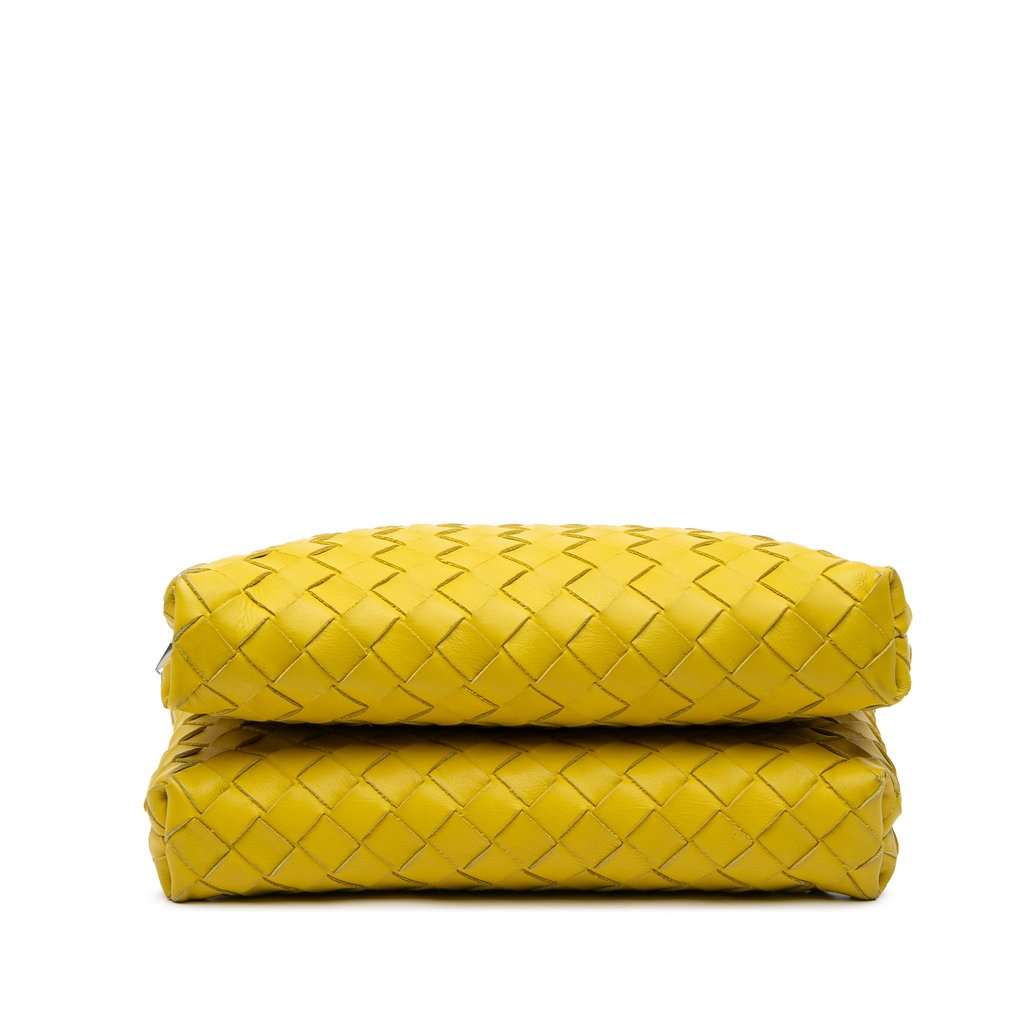 Bottega Veneta Nappa Intrecciato Duo Crossbody Yellow Leather Very good - Inside View