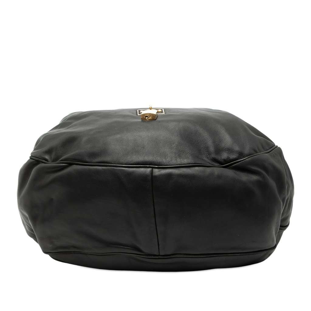 Loewe Leather Padlock Calle Hobo Black Leather Very good condition - Inside View