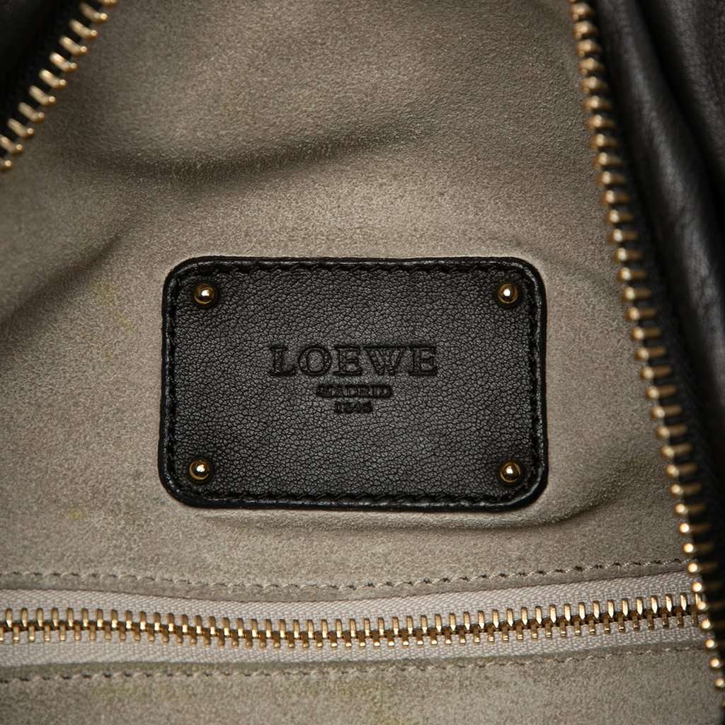 Loewe Leather Padlock Calle Hobo Black Leather Very good condition - Box View