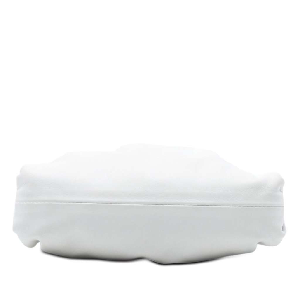 Bottega Veneta Lambskin The Mini Pouch Crossbody White Leather Very good condition - Inside View