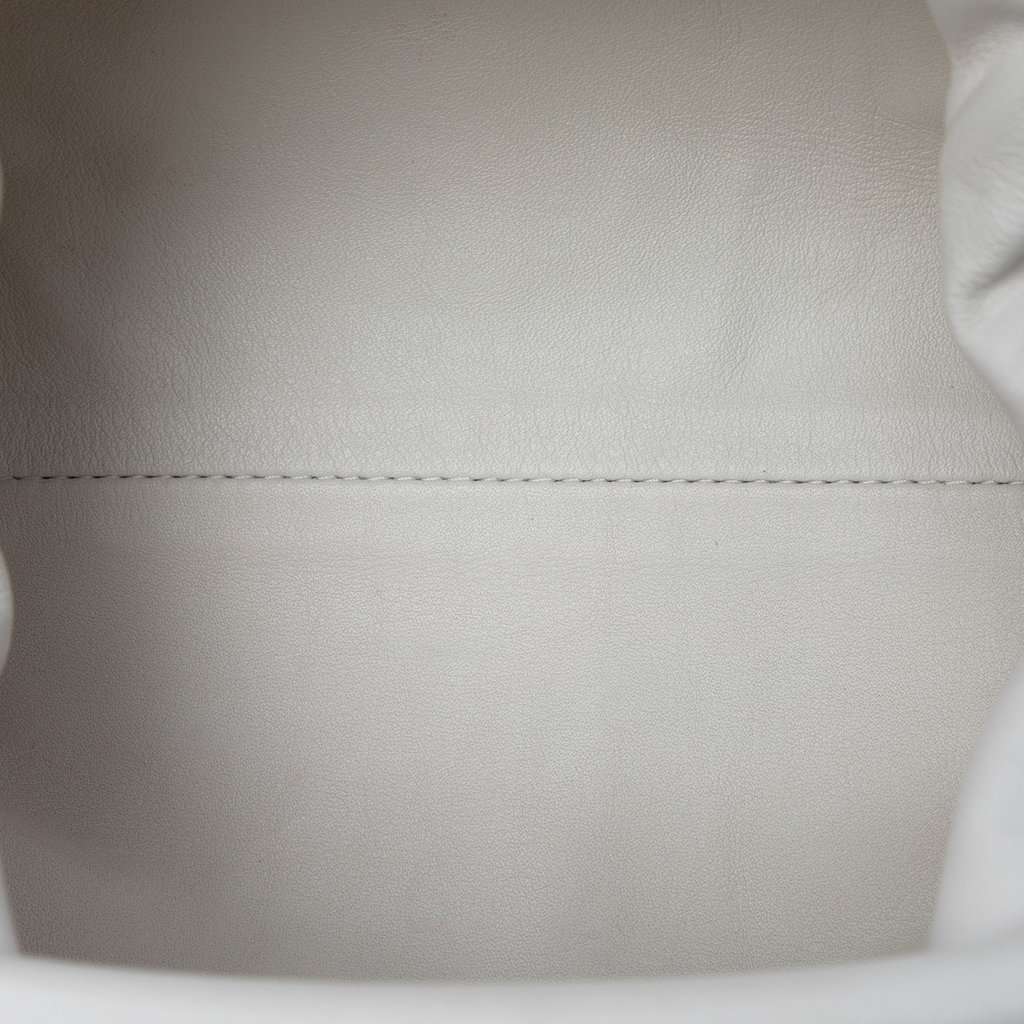 Bottega Veneta Lambskin The Mini Pouch Crossbody White Leather Very good condition - Model View