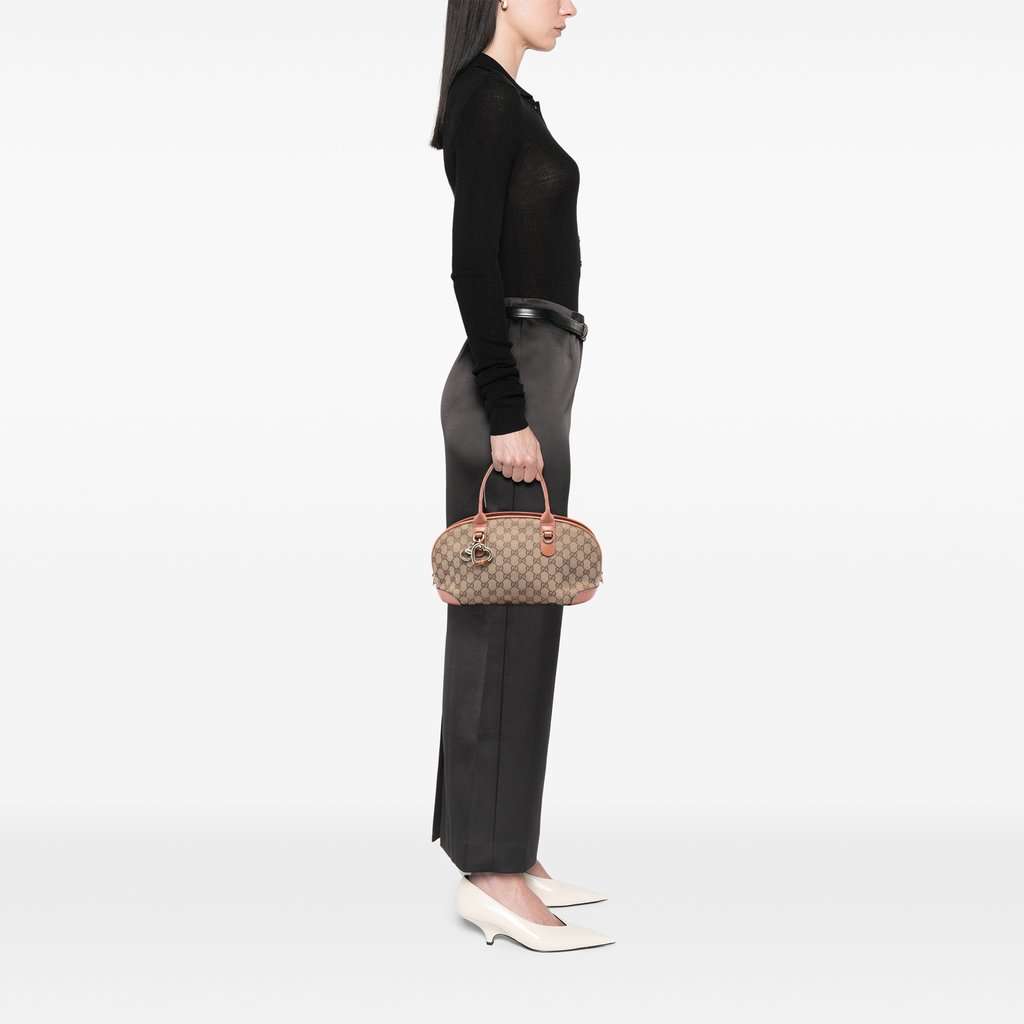 Gucci GG Canvas Heart Bit Satchel Beige Very good condition - Box View