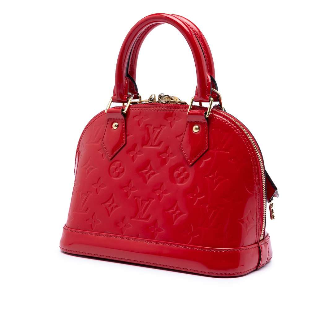 Louis Vuitton Monogram Vernis Alma BB Red Leather Very good condition - Back View