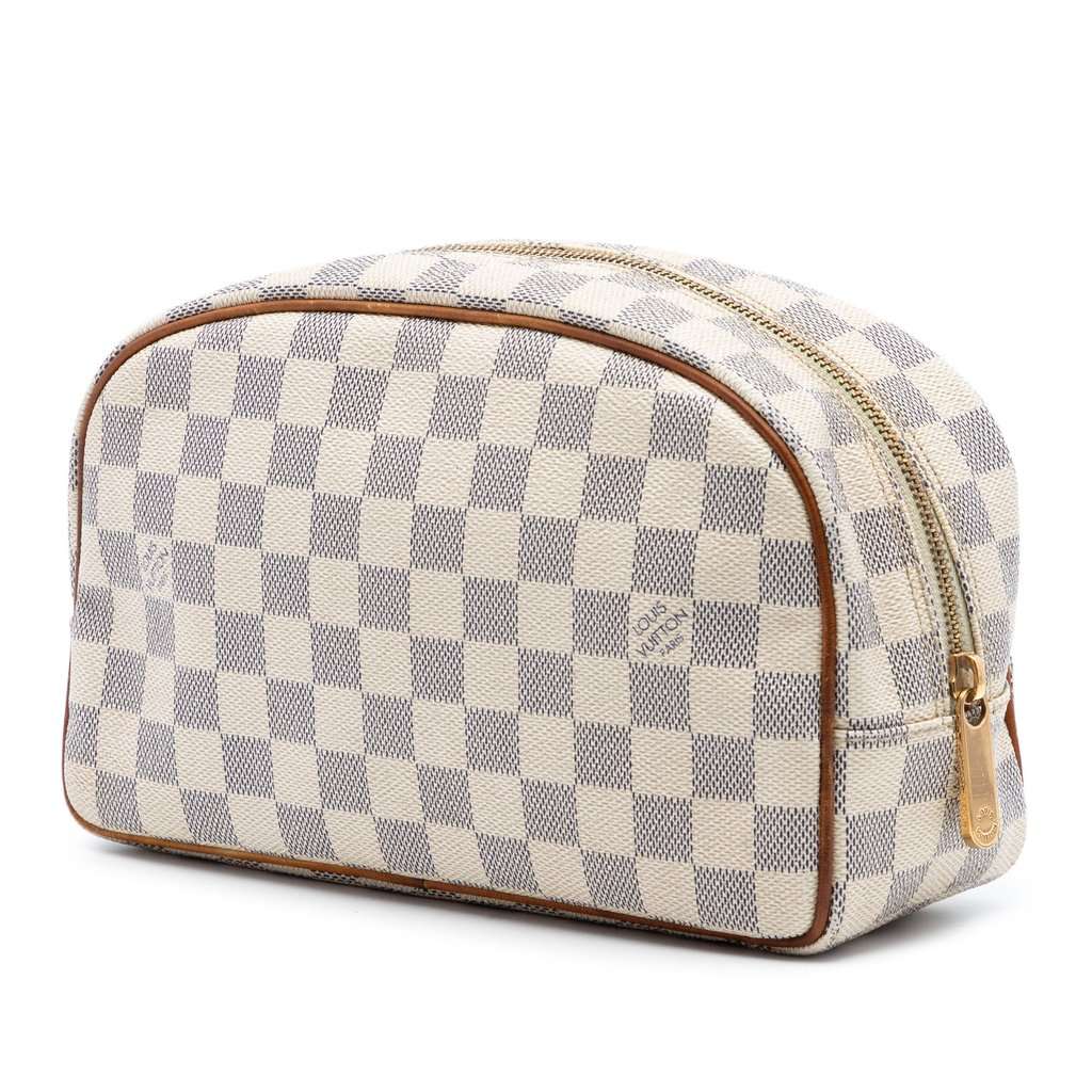 Louis Vuitton Damier Azur Toiletry Pouch 25 White Very good condition - Back View