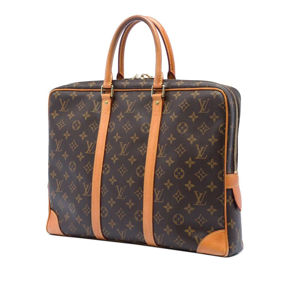 Louis Vuitton Monogram Porte Documents Voyage Brown Very good - Back View