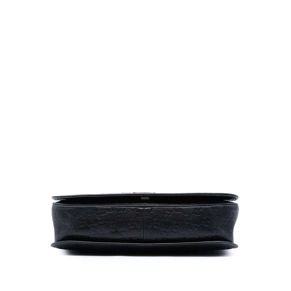 Gucci Guccissima Messenger Bag Black Leather Very good condition - Inside View