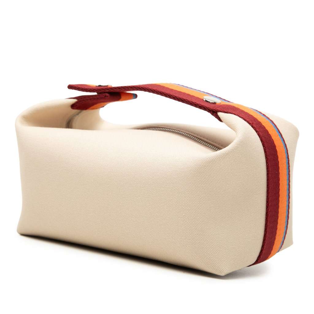 Hermès Small Toile Bride A Brac H Pavillon Case Brown Very good - Back View