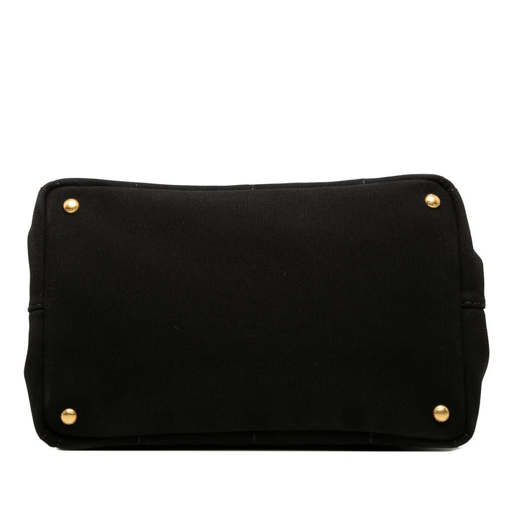 Prada Canvas Canapa Logo Tote Black Very good condition - Inside View