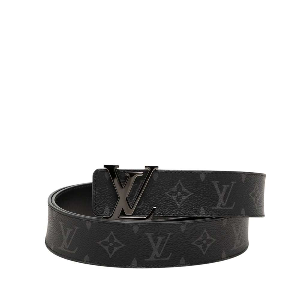 Louis Vuitton Monogram Eclipse LV Initiales Reversible Belt Black Very good - Front View