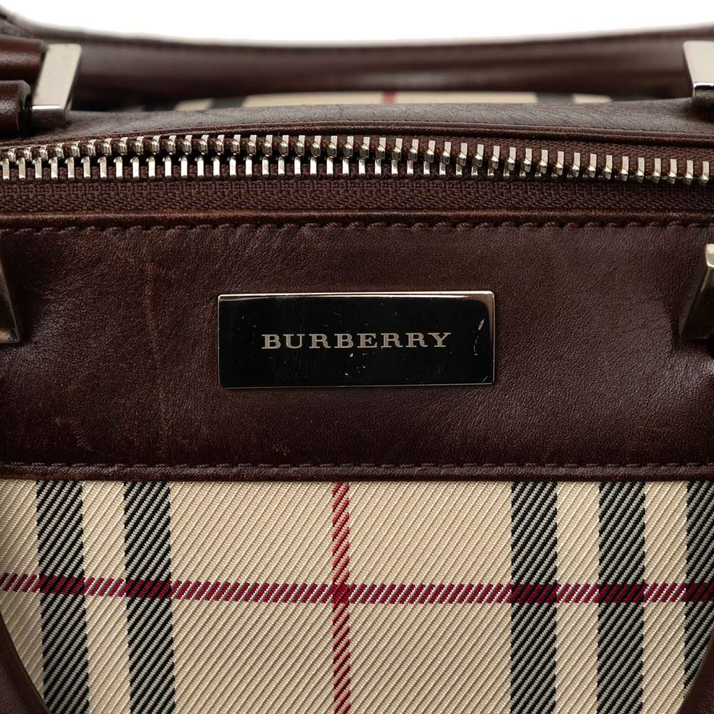 Burberry House Check Canvas Barrel Handbag Beige Very good condition - Box View