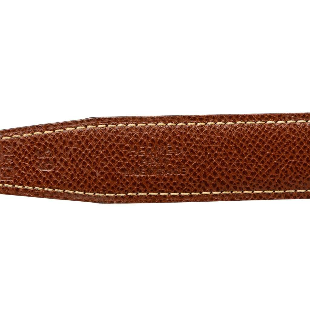Hermès Swift and Epsom Constance H Reversible Belt Black Leather Very good condition - Box View