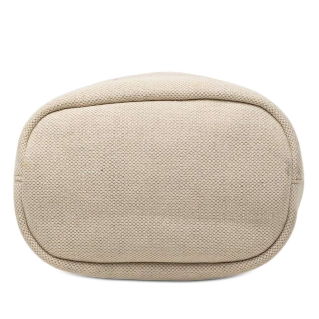 Prada Canvas Canapa Logo Drawstring Pouch Beige Very good condition - Inside View