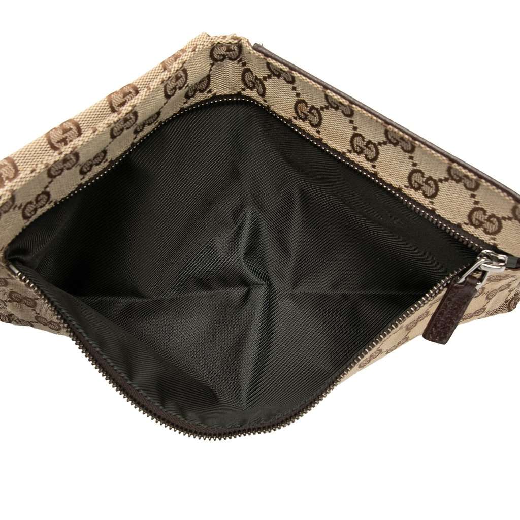 Gucci GG Canvas Double Pocket Belt Bag Beige Very good condition - Model View
