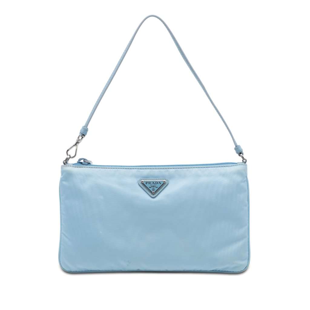 Prada Tessuto Pochette Blue Very good condition - Front View