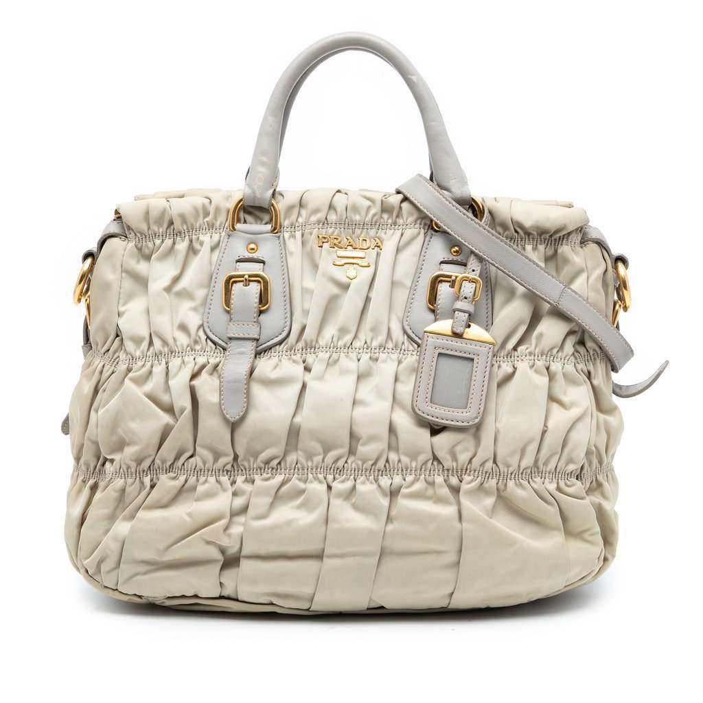 Prada Tessuto Gaufre Satchel Brown Very good - Front View