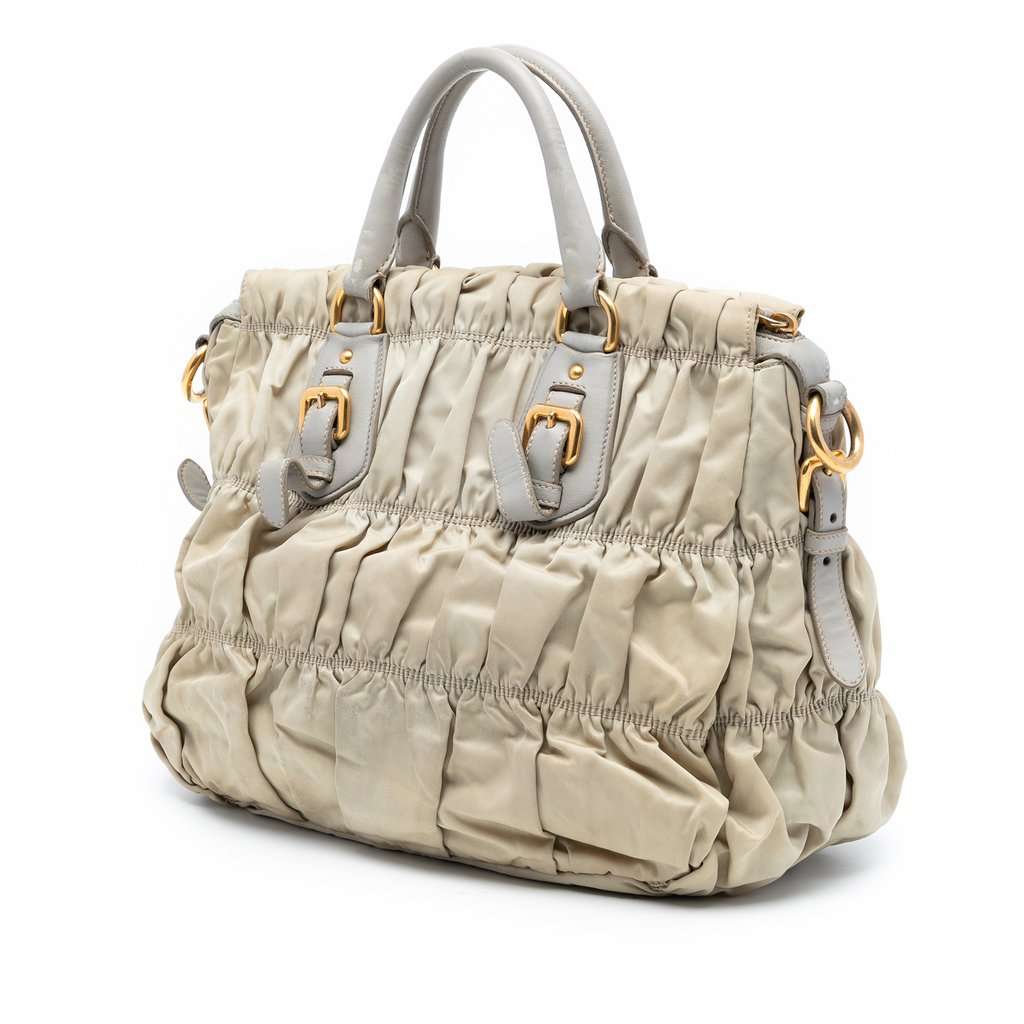Prada Tessuto Gaufre Satchel Brown Very good - Back View