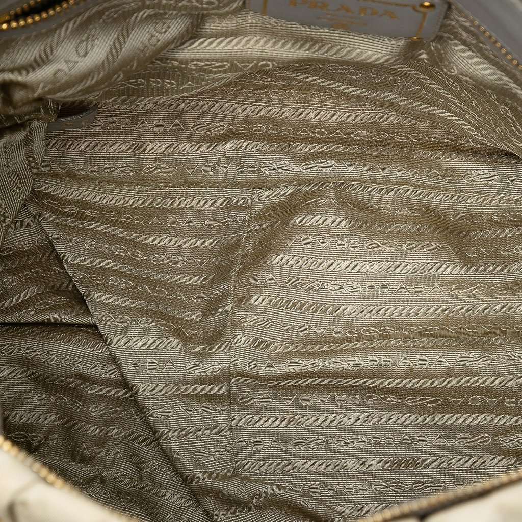 Prada Tessuto Gaufre Satchel Brown Very good - Model View