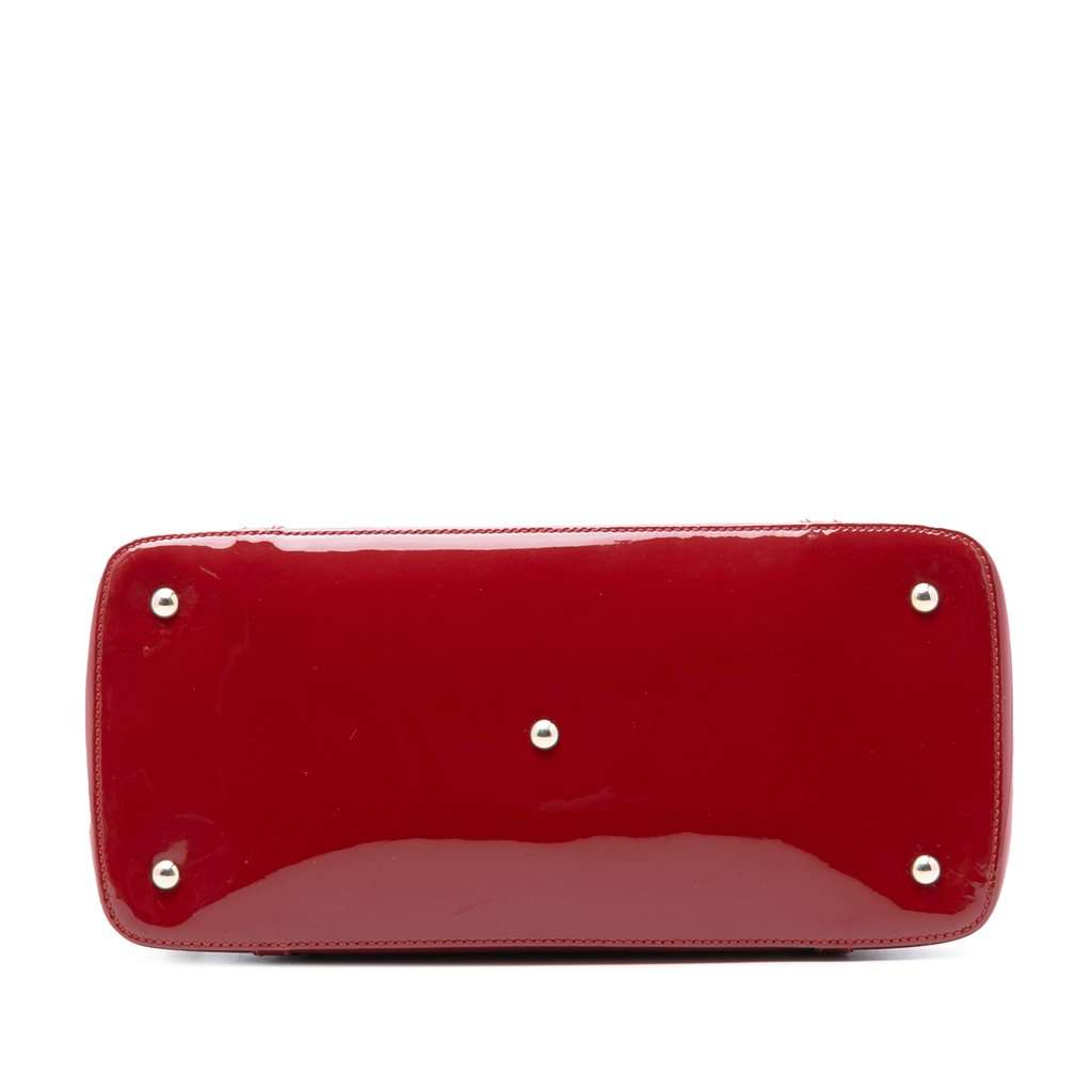 Gucci Large Microguccissima Patent Nice Dome Satchel Red Leather Very good - Inside View