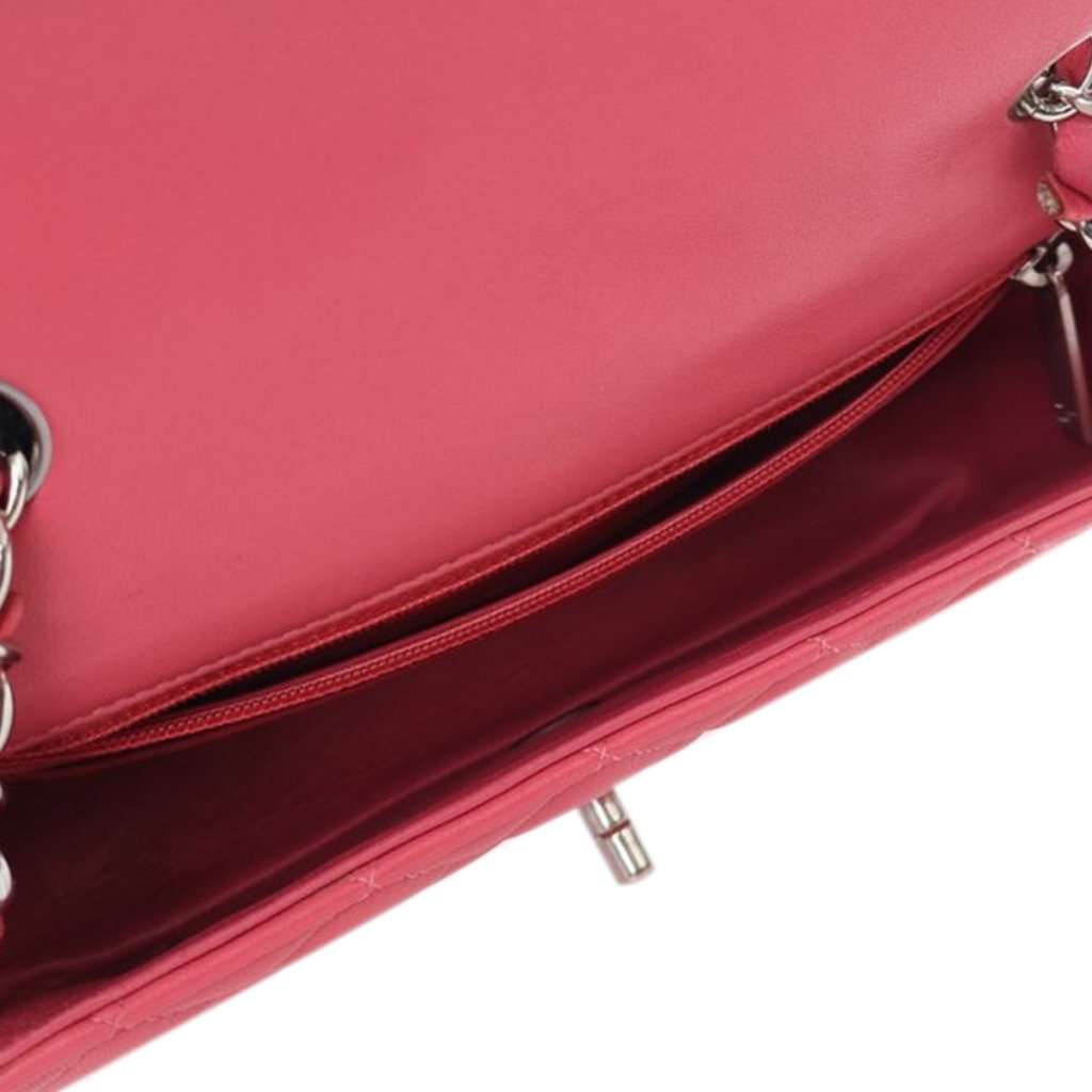 Chanel Mini Rectangular Classic Lambskin Single Flap Pink Leather Very good condition - Box View