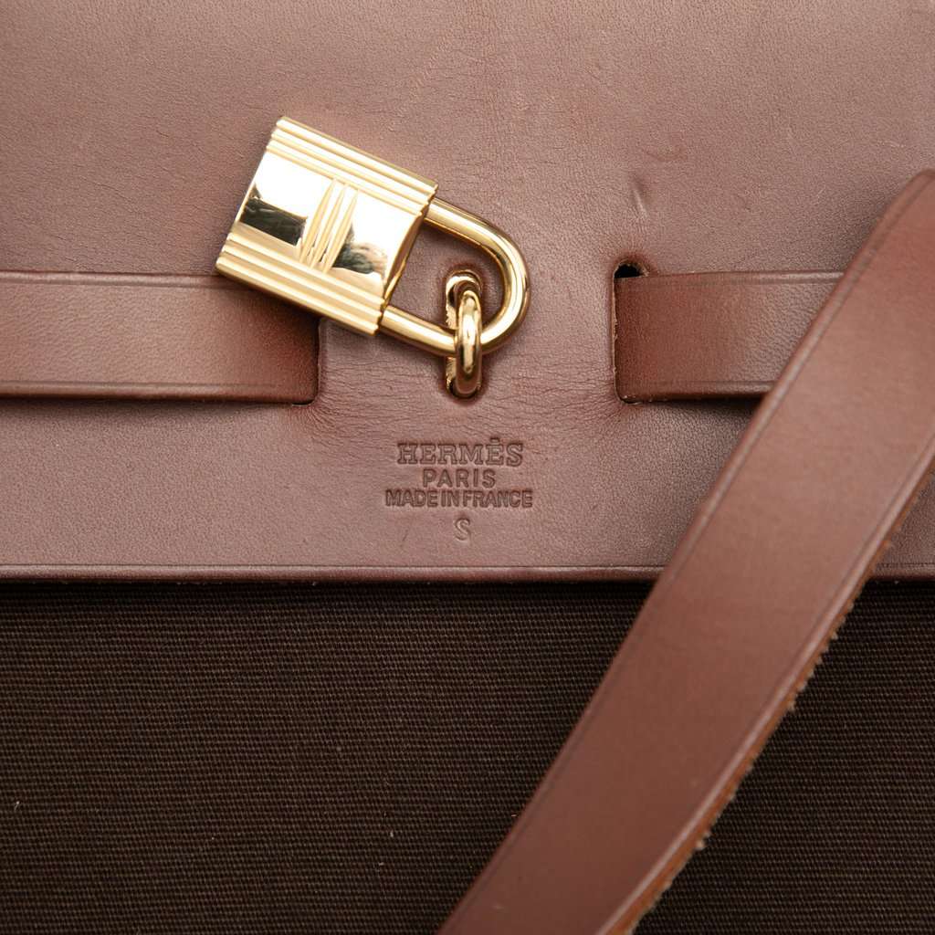 Hermès Toile Herbag Backpack PM Brown Very good condition - Box View
