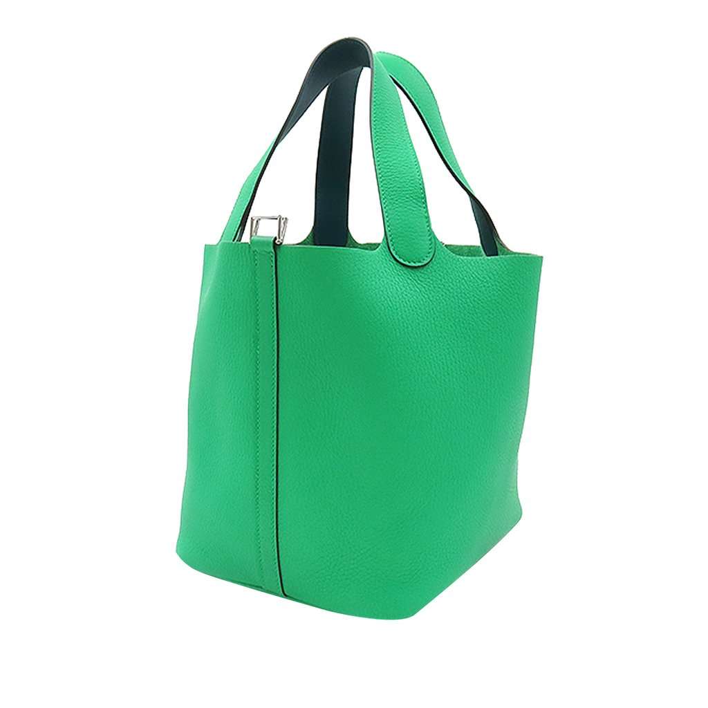 Hermès Clemence Picotin Lock 22 Green Leather Very good condition - Inside View